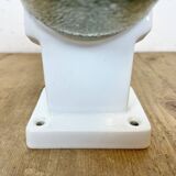 Vintage white porcelain wall light, 1960s