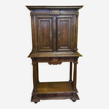 Antique French Oak Table Cabinet, Partly 18th Century