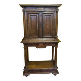 Antique French Oak Table Cabinet, Partly 18th Century
