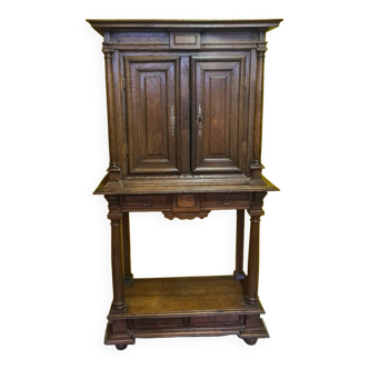 Antique French Oak Table Cabinet, Partly 18th Century