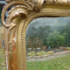 Mirror beveled style gilt frame Louis XV XIXème 103x173cm