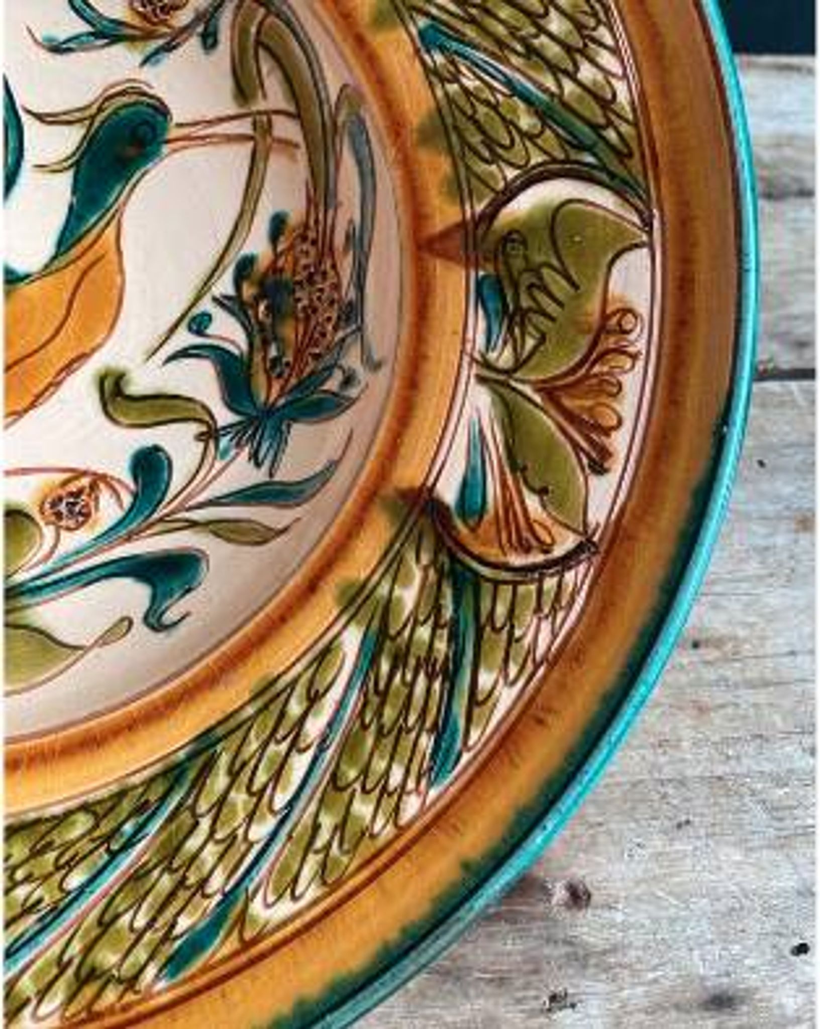 Magnificent Large Decorative Hungarian Plate (Szabó Kinga, Budapest)