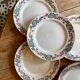 Set of 6 old flat plates model Cécile de HBCM