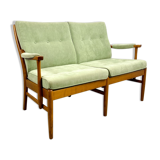 Two-seater sofa from the sixties with green upholstery