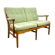 Two-seater sofa from the sixties with green upholstery