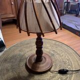 Lampe de chevet bois d’époque