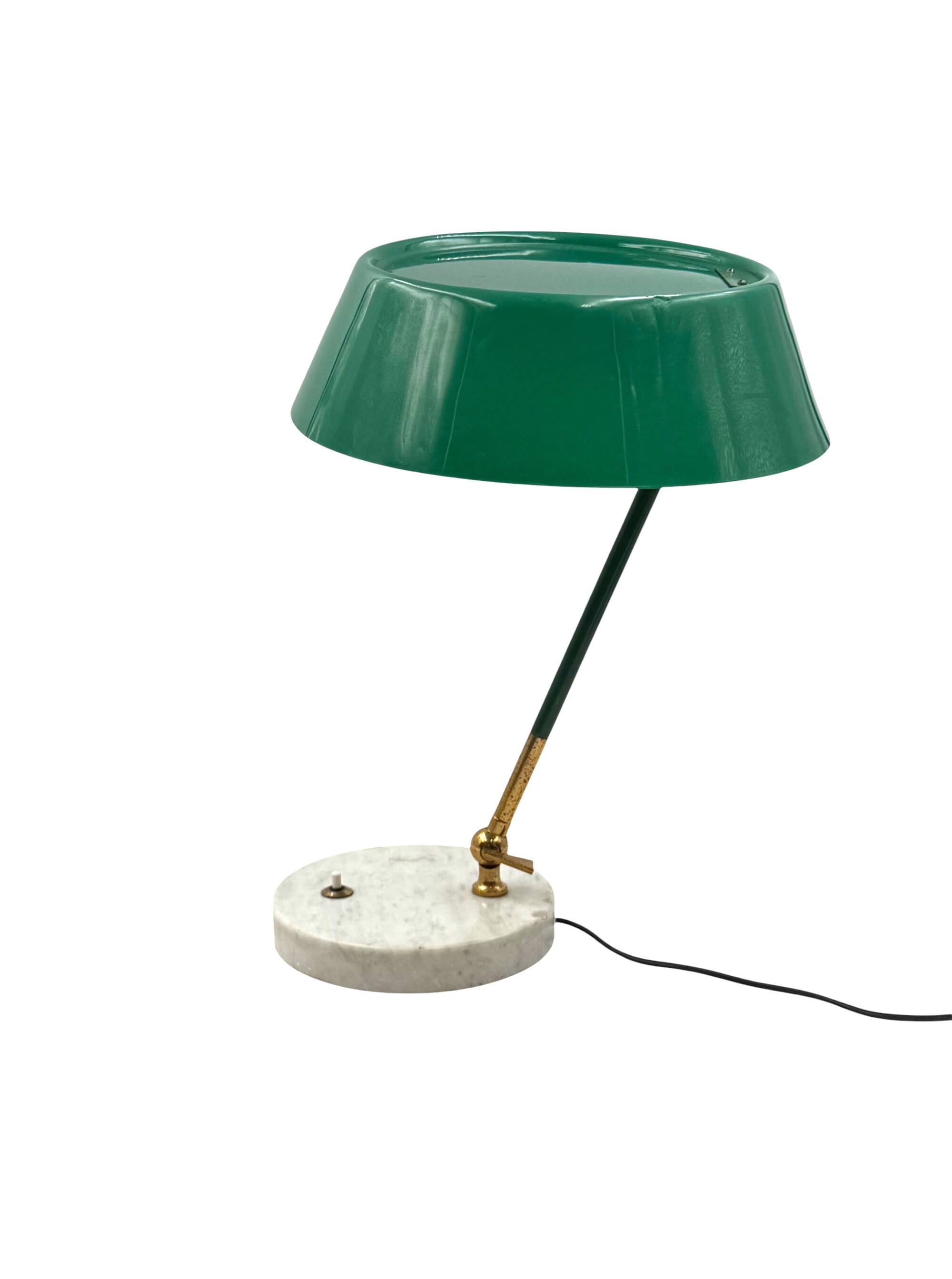 Mid-century green table lamp, Stilux Milano Italy, 1960s