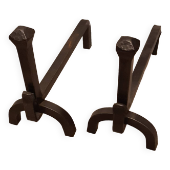 Wrought iron log holders
