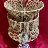 Diabolo lamp and lampshade from the 70s, vintage, Space-age