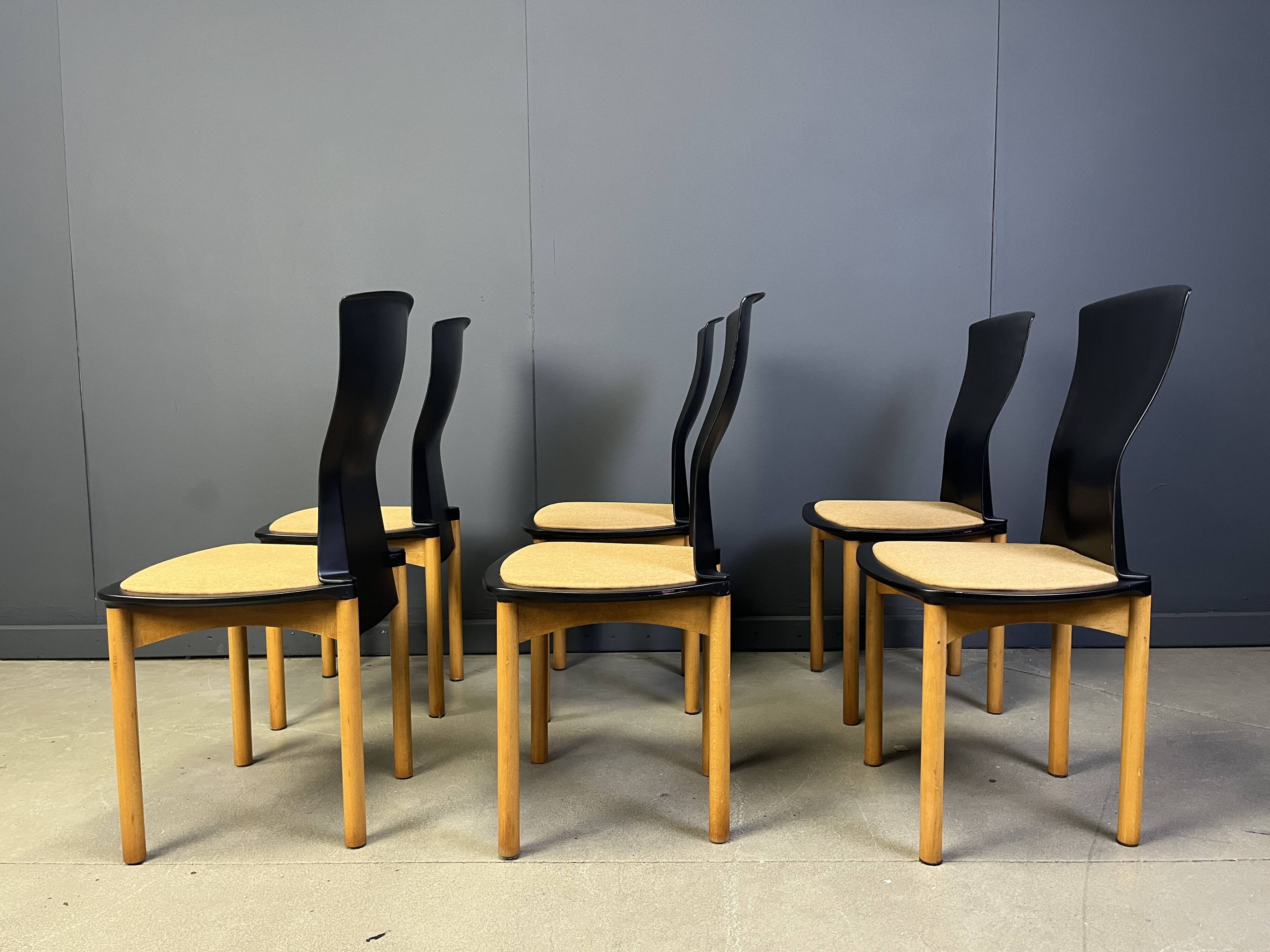 Vintage Pelope dining chairs by Francesco Binfarè for Cassina, 1990s