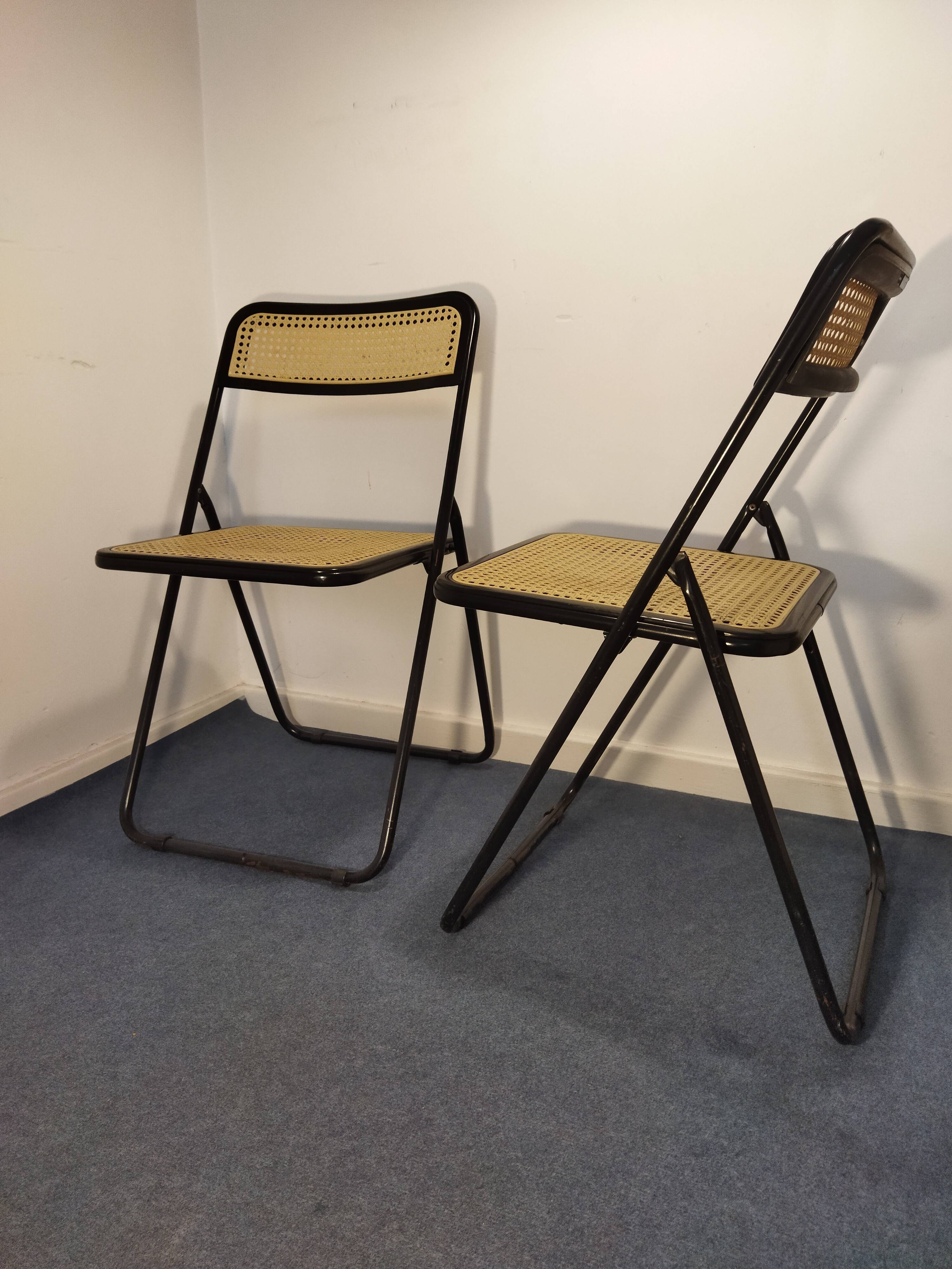 Pair of Italian folding chairs