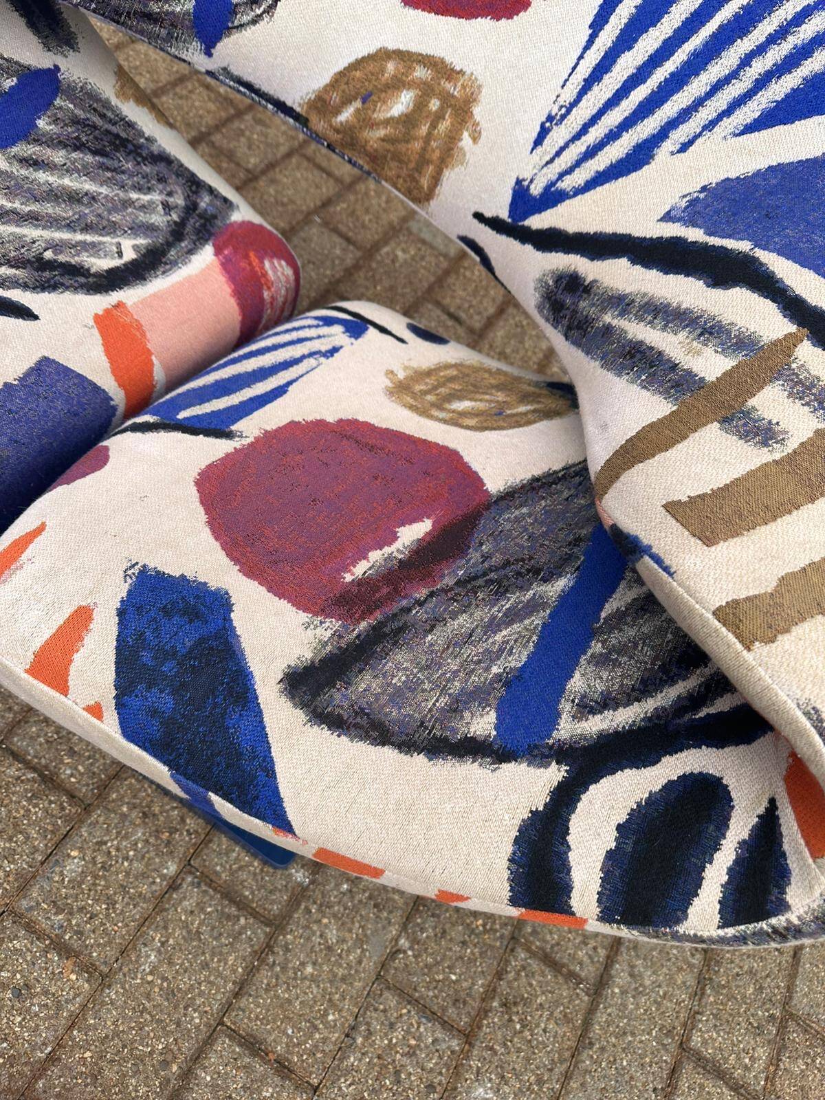 Artifort Ribbon chair by Pierre Paulin, Pierre Frey: The Painter's Canvas