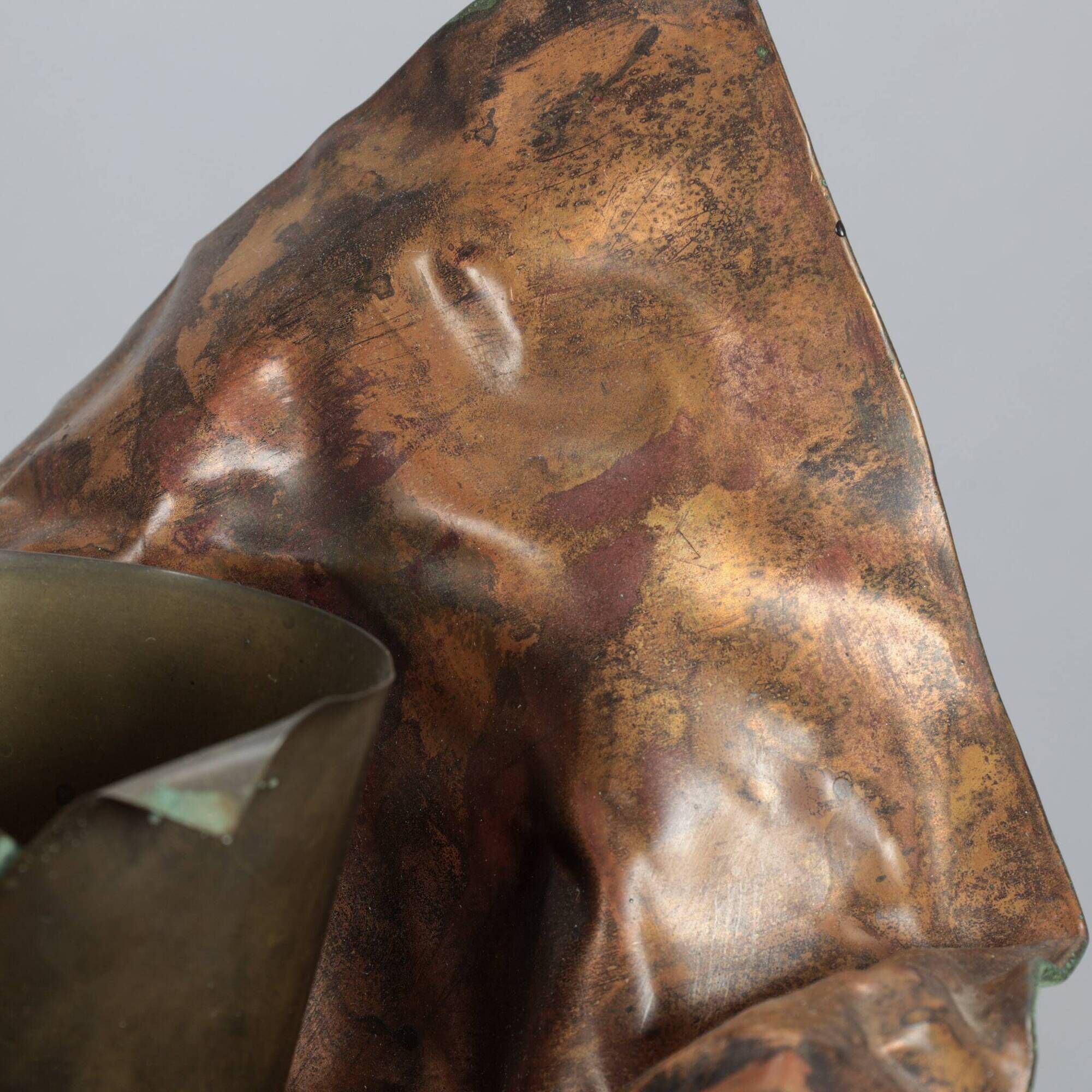 Sculptural copper vase by Bart van Bekhoven, Netherlands, 1980s