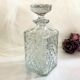 Old whisky or decant decanter textured crystal souflé in vintage checkerboard