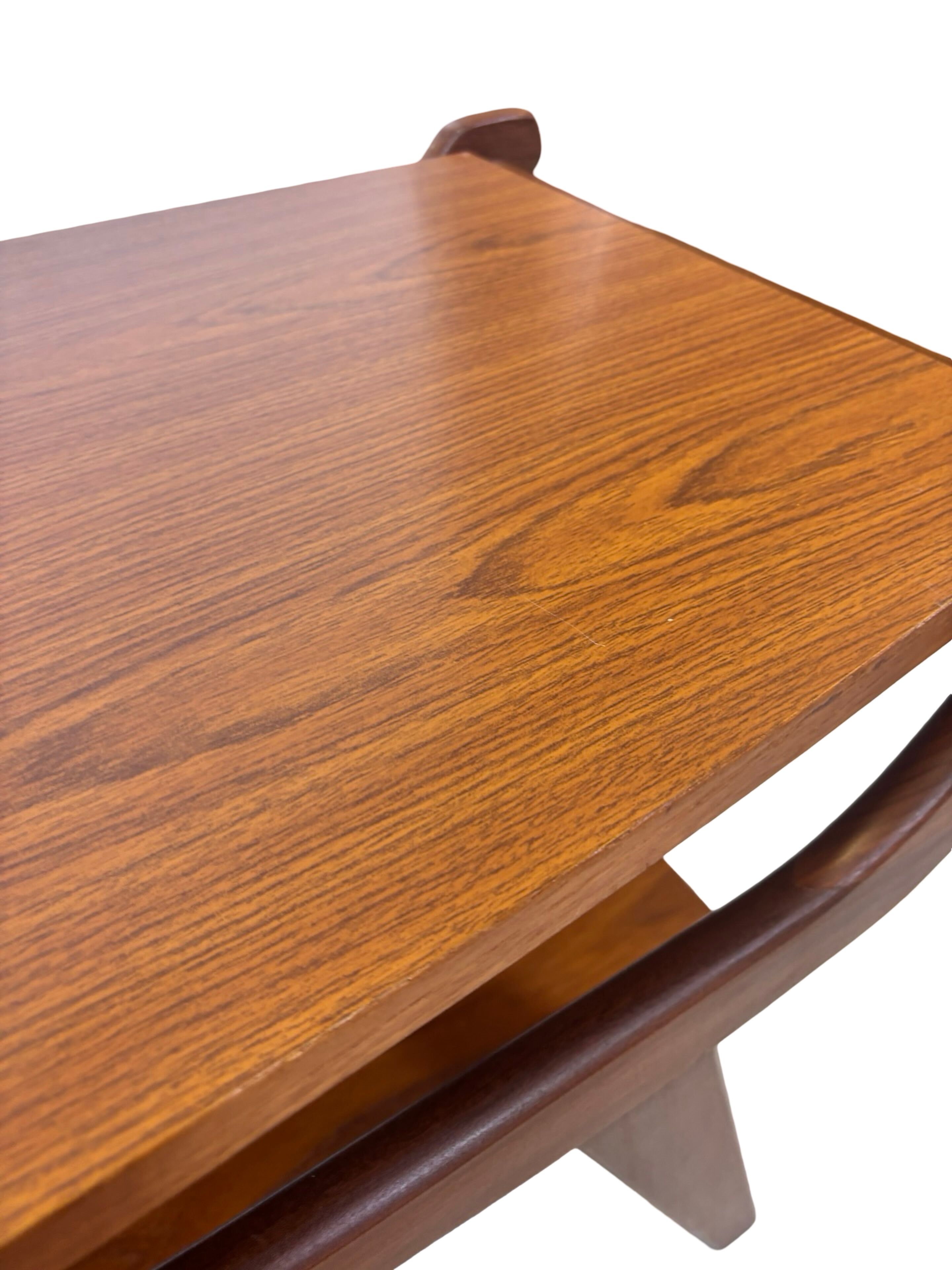 Vintage coffee table teak veneer 1960s design