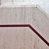 Octagonal travertine table