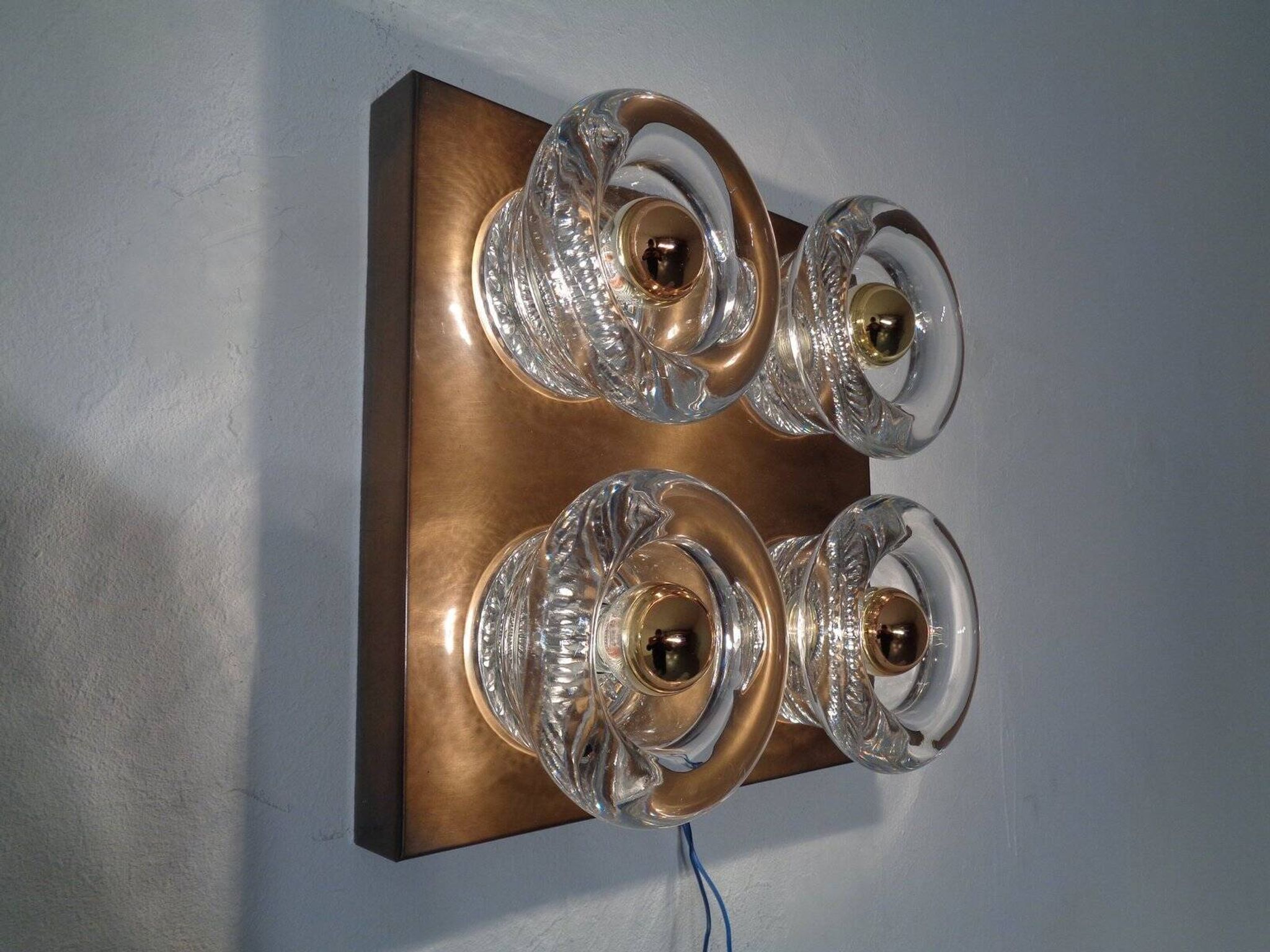 Copper and Glass Sconce from Cosack, Germany, 1960s