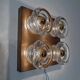 Copper and glass sconce from Cosack, Germany, 1960s.