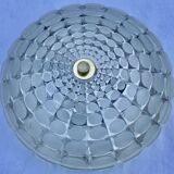 Vintage aluminum and glass ceiling light by Peill & Putzler 1970