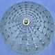 Vintage aluminum and glass ceiling light by Peill & Putzler 1970