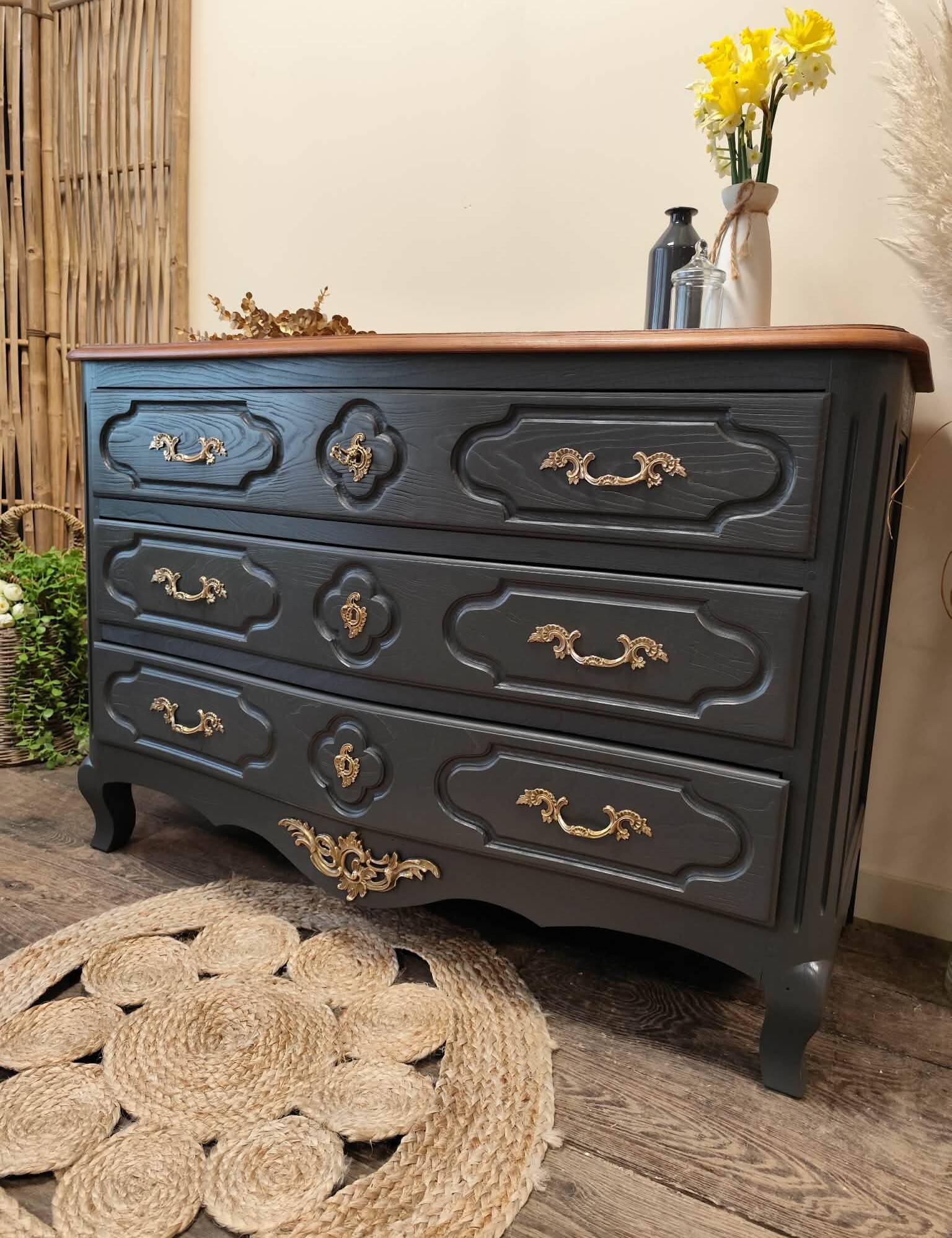 Birch wood chest of drawers