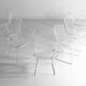 Ensemble de 7 chaises en fil de fer laqué blanc par Harry Bertoia pour Knoll, années 1970