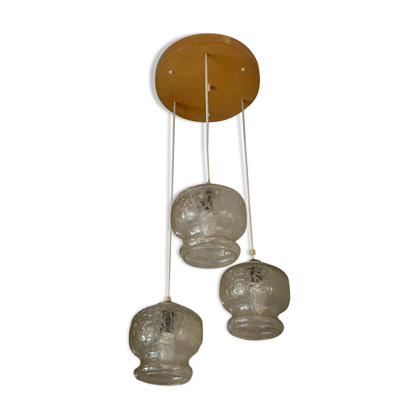 Suspension with three glass globes from the 1980s