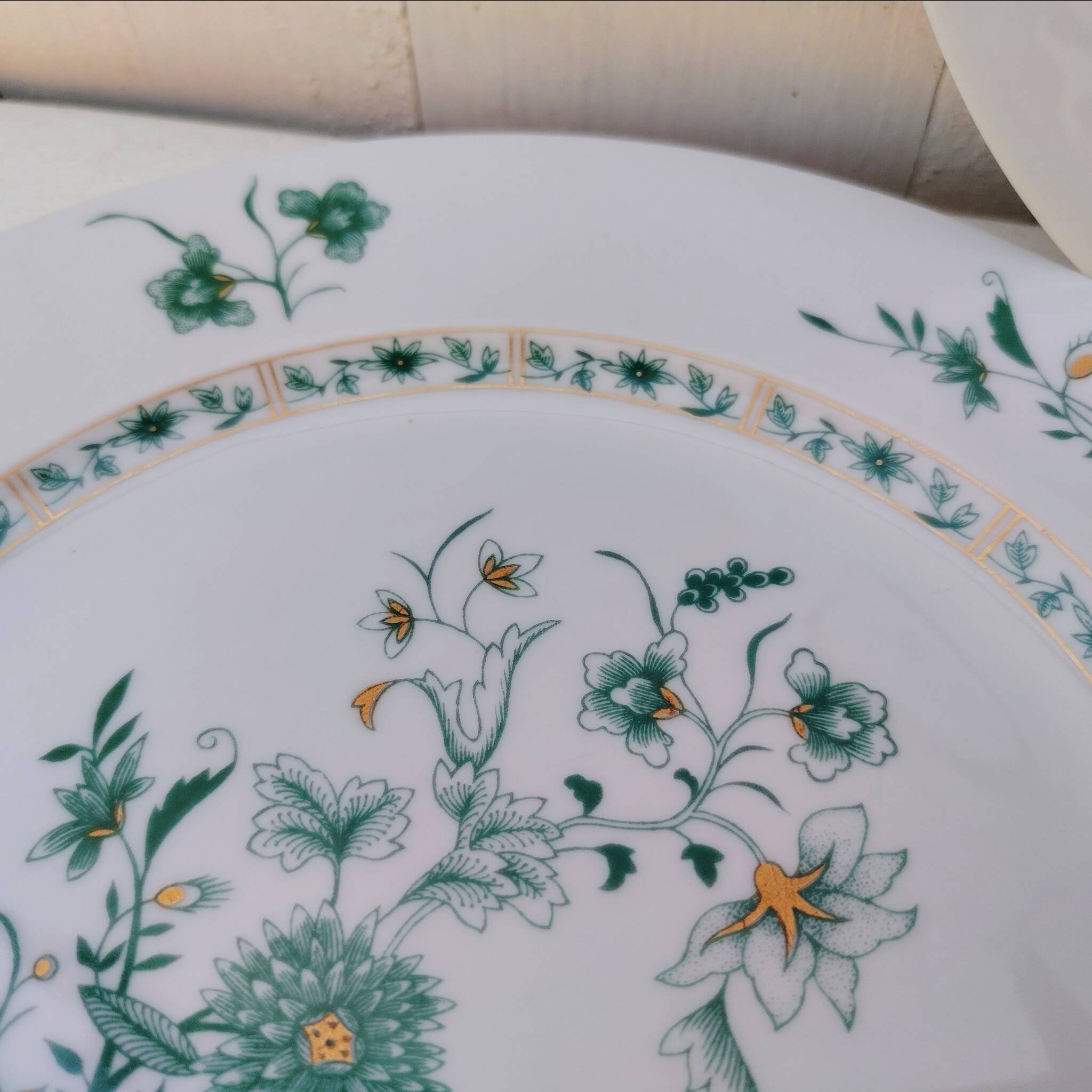 6 flat plates, Limoges porcelain, Bernardaud, Beijing No. 2