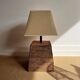 Lampe de table carrée XXL en rotin de Birmanie