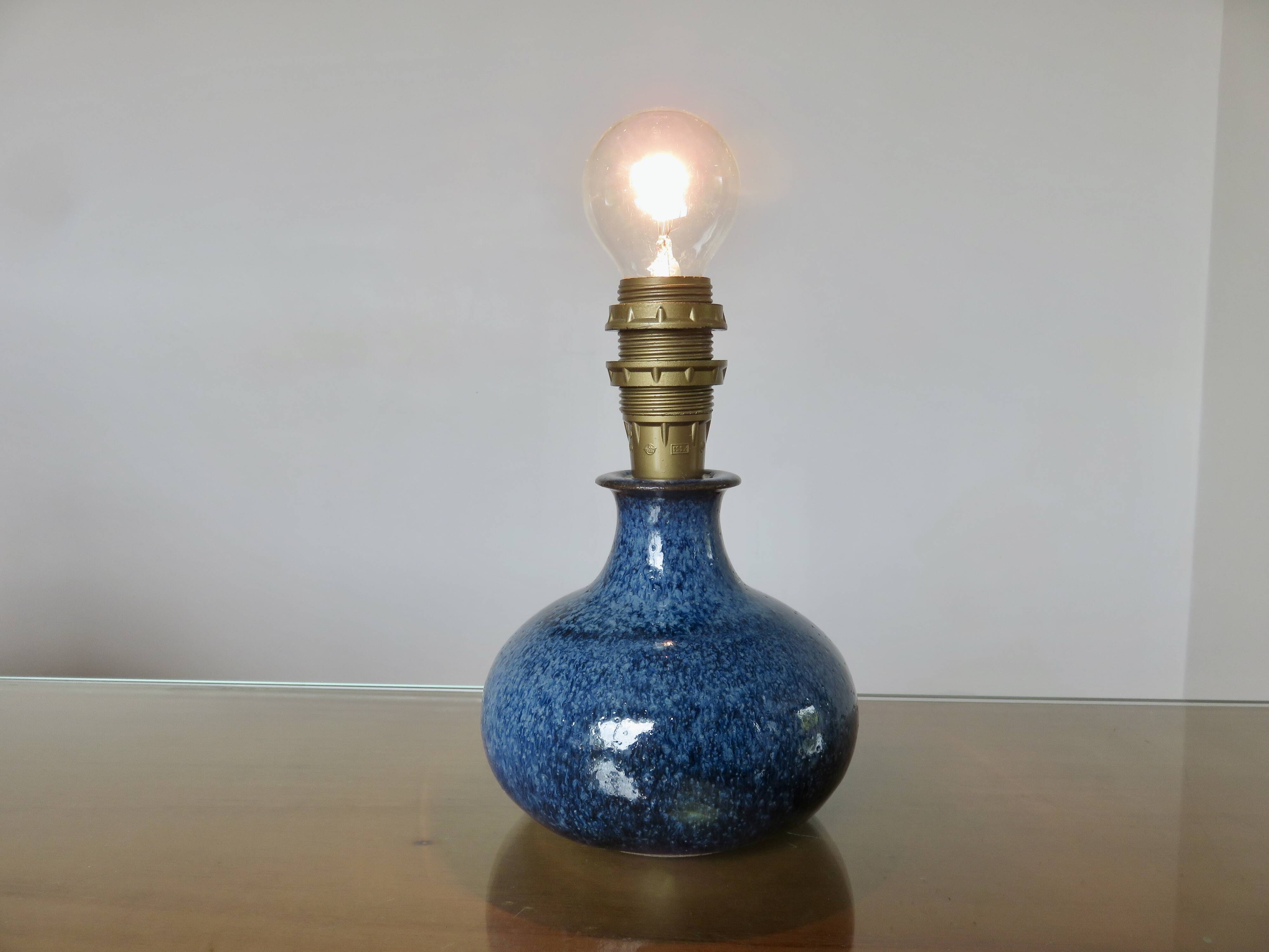 Small glazed stoneware lamp, 1960