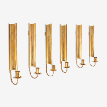 Set of six "Reflex" sconces by Pierre Forsell