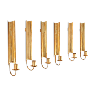 Set of six "Reflex" sconces by Pierre Forsell