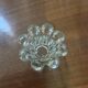 Vintage pressed molded glass candlestick from Reims