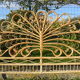 Peacock double rattan headboard
