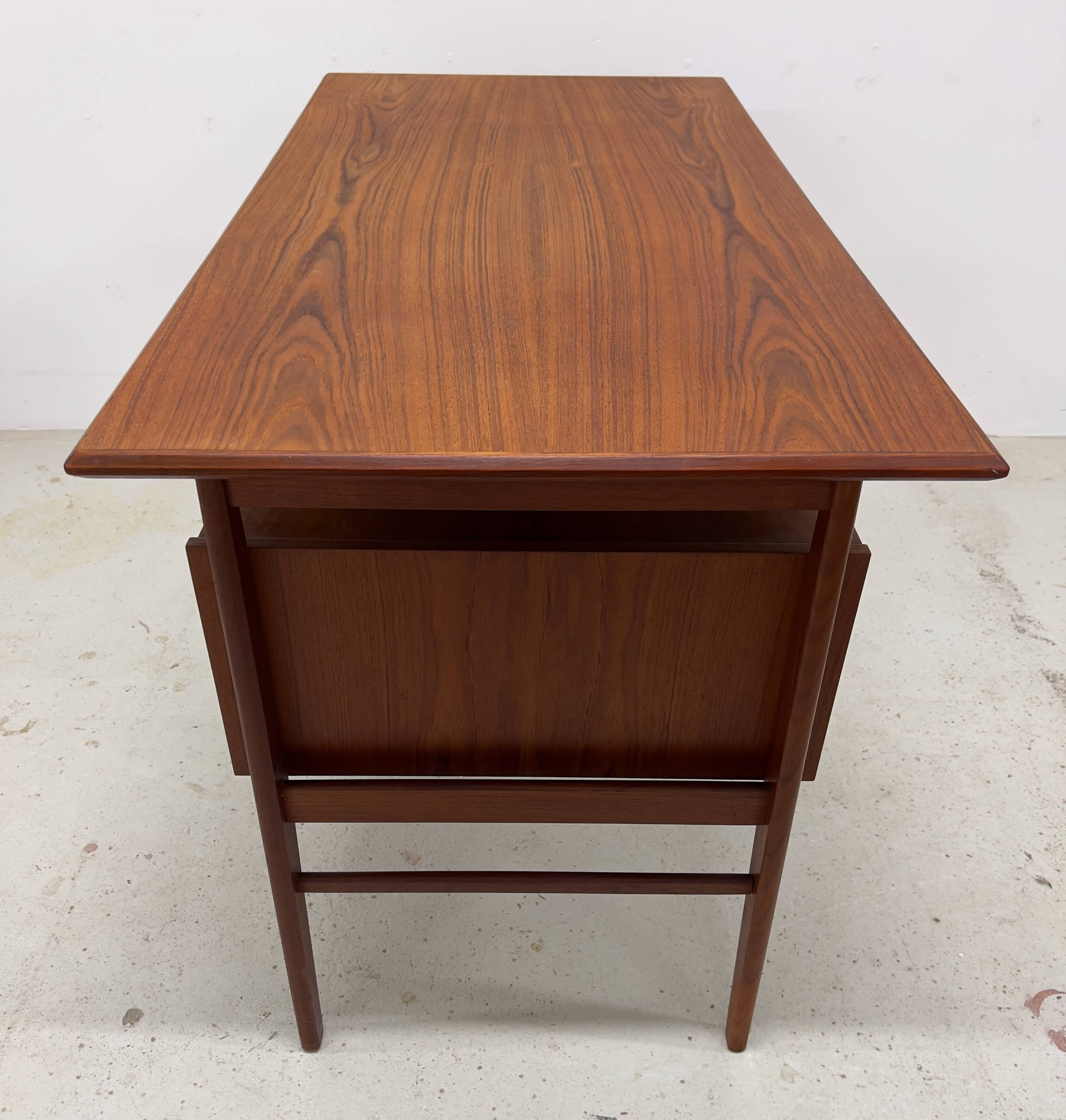 Gunnar Nielsen Teak Desk for Tibergaard, 1960s.