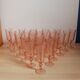 20 flûtes à champagne en verre rose