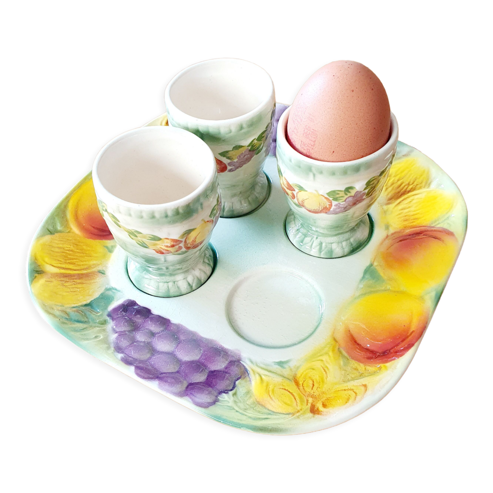 Saint Clément set of cockerels and slip tray