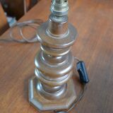 Turned wooden lamp foot