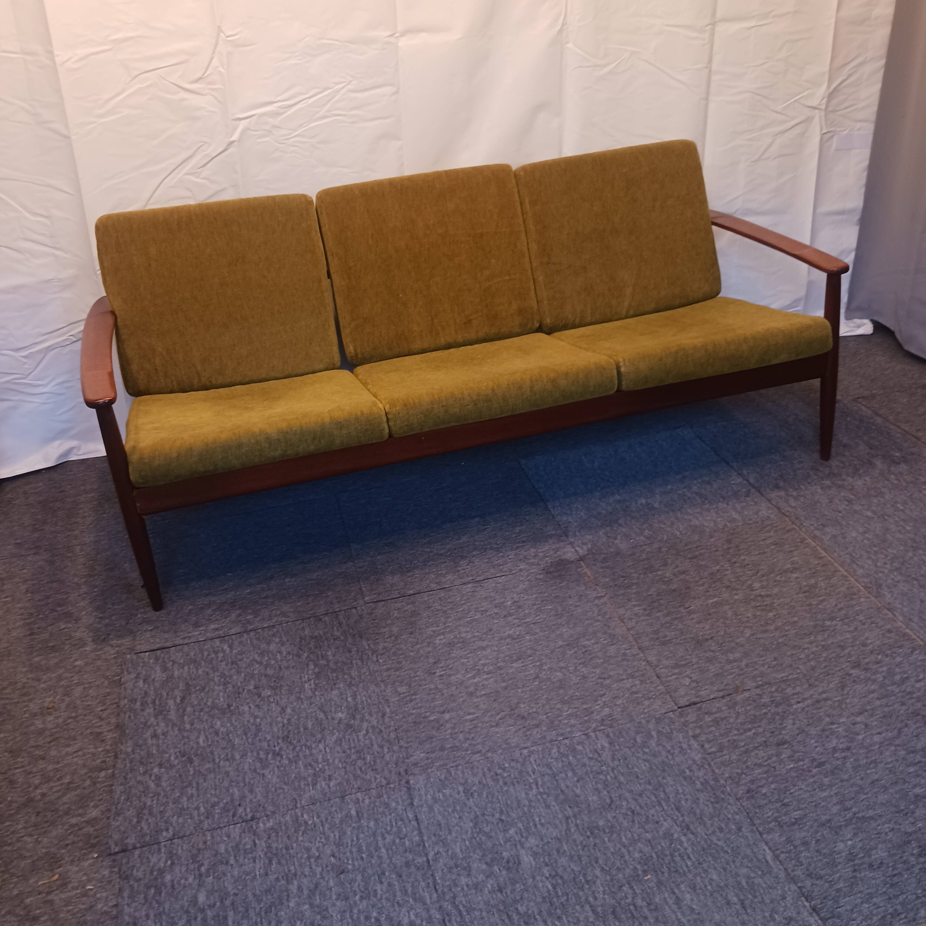 1960s Scandinavian three-seater sofa