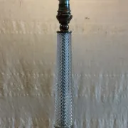Neo-classical table lamp base in glass and gilded brass - mid 20th century