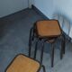 4 vintage industrial Mullca stools, workshop, school