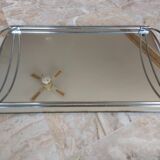 Antique mirror and chrome tray from the Art Deco period 1930
