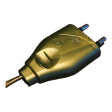 Brass bedside lamp Tulip lampshade