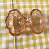 Pink molded double glass salt shaker