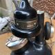 Téléphone en bakélite noir 1950