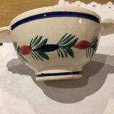 2 Ancient Ear Bowls (1950) - Hand-painted Quimper Ceramics