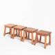 Set of 4 vintage pine stools. France, 1980s