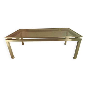Table basse années 70 attribuée au designer Guy Lefèvre pour Maison Jansen