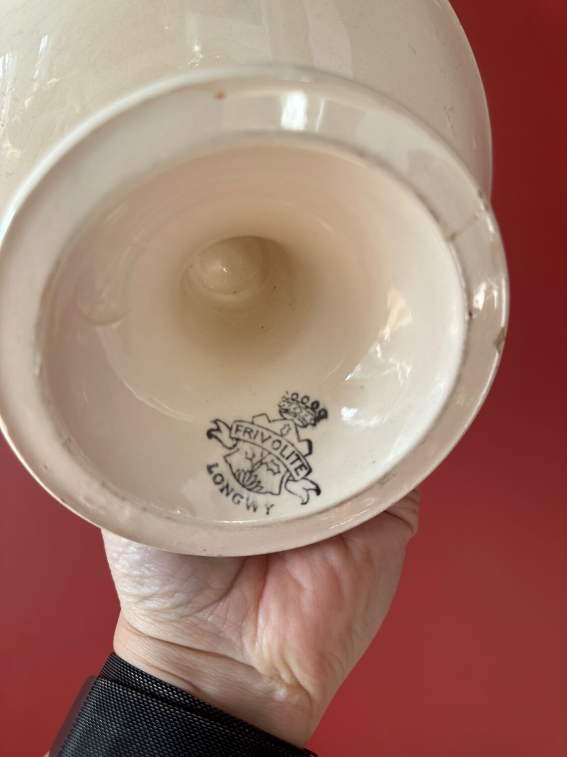 Antique Longwy compote dish