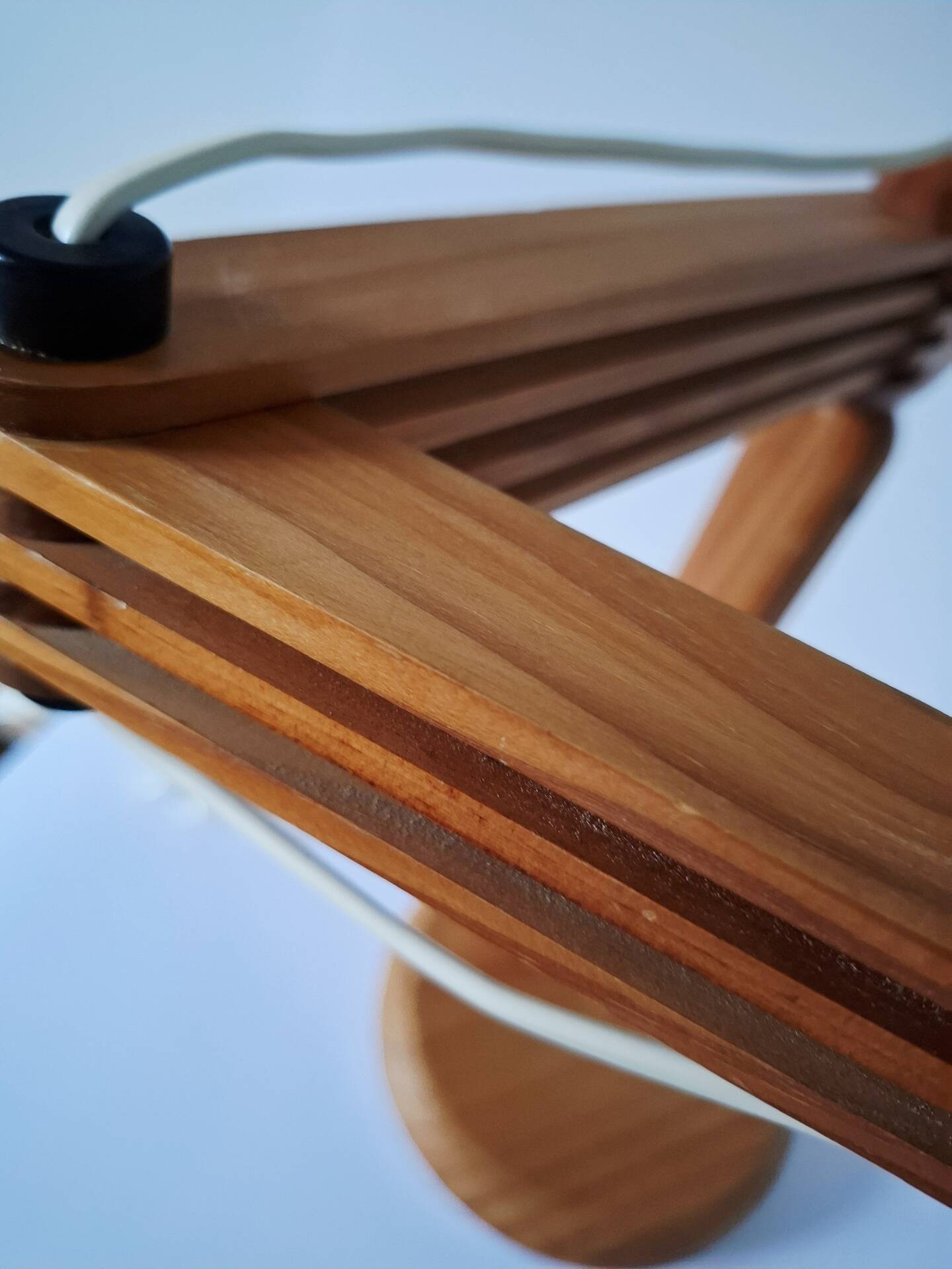 Lampe articulée en pin vintage